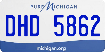 MI license plate DHD5862