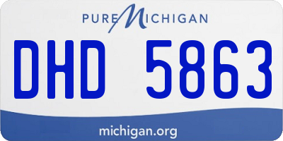 MI license plate DHD5863