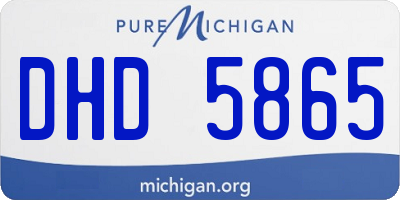 MI license plate DHD5865