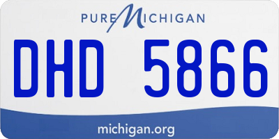 MI license plate DHD5866