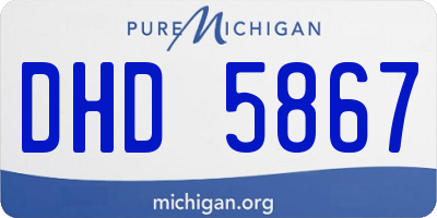 MI license plate DHD5867