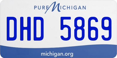 MI license plate DHD5869
