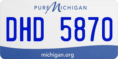 MI license plate DHD5870