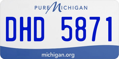MI license plate DHD5871
