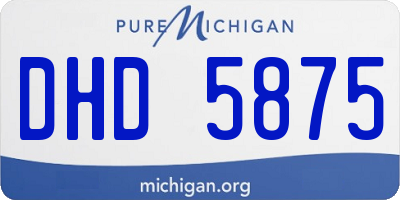 MI license plate DHD5875