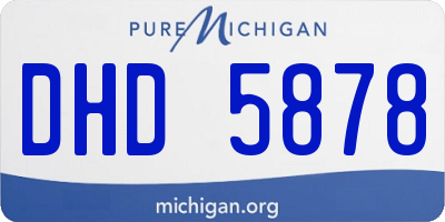 MI license plate DHD5878