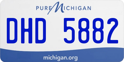 MI license plate DHD5882