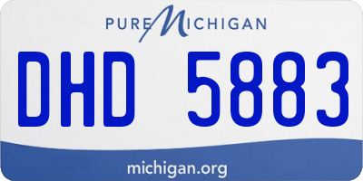 MI license plate DHD5883
