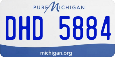 MI license plate DHD5884