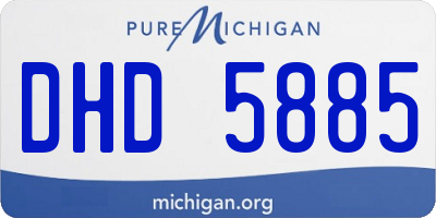 MI license plate DHD5885