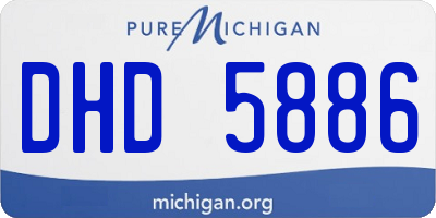 MI license plate DHD5886