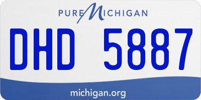 MI license plate DHD5887