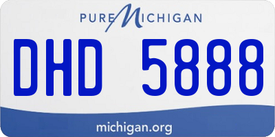 MI license plate DHD5888