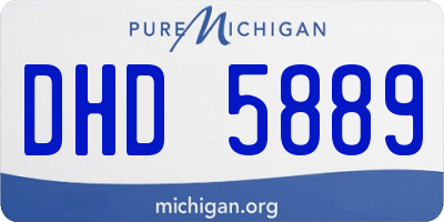 MI license plate DHD5889