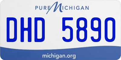 MI license plate DHD5890