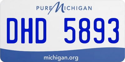 MI license plate DHD5893