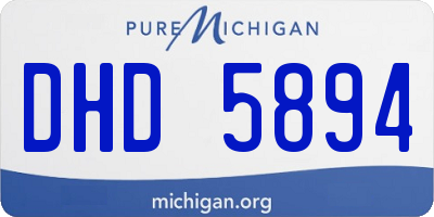 MI license plate DHD5894
