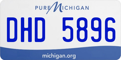 MI license plate DHD5896