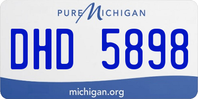 MI license plate DHD5898
