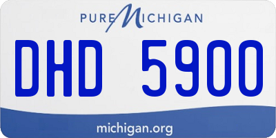 MI license plate DHD5900