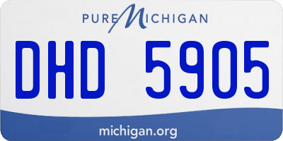 MI license plate DHD5905