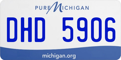 MI license plate DHD5906
