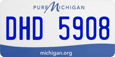 MI license plate DHD5908