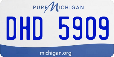 MI license plate DHD5909