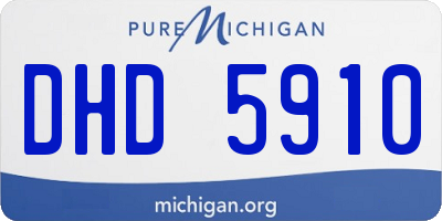 MI license plate DHD5910