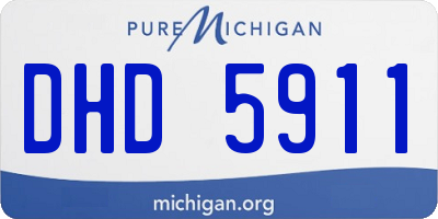 MI license plate DHD5911