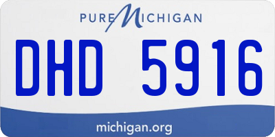 MI license plate DHD5916