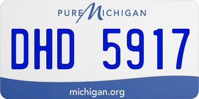 MI license plate DHD5917