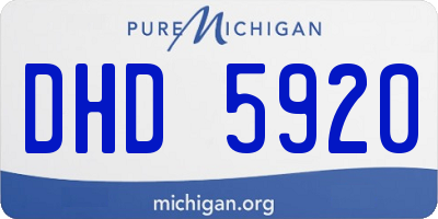 MI license plate DHD5920