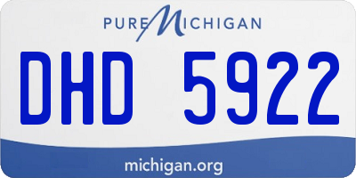 MI license plate DHD5922