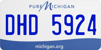 MI license plate DHD5924