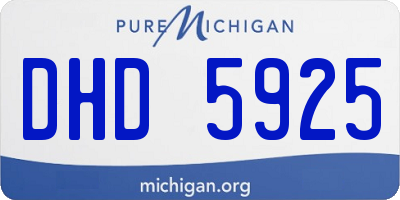 MI license plate DHD5925