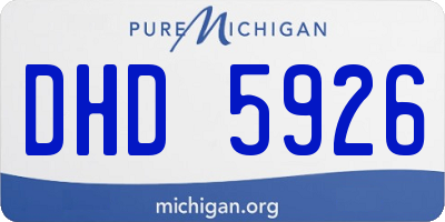 MI license plate DHD5926