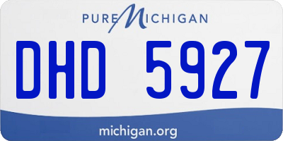 MI license plate DHD5927