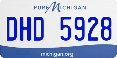 MI license plate DHD5928