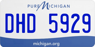 MI license plate DHD5929