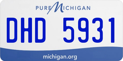 MI license plate DHD5931