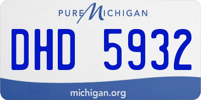 MI license plate DHD5932