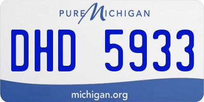 MI license plate DHD5933