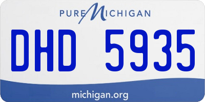 MI license plate DHD5935
