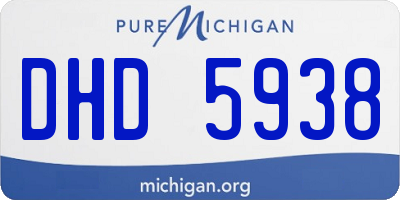 MI license plate DHD5938