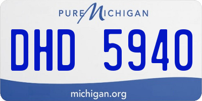 MI license plate DHD5940