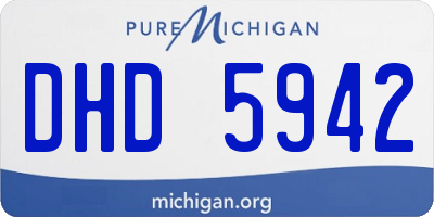 MI license plate DHD5942
