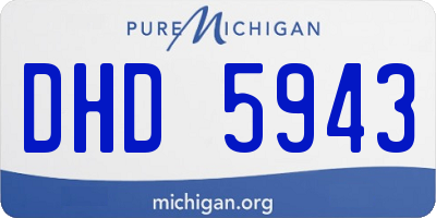 MI license plate DHD5943