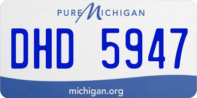 MI license plate DHD5947