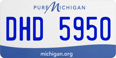 MI license plate DHD5950